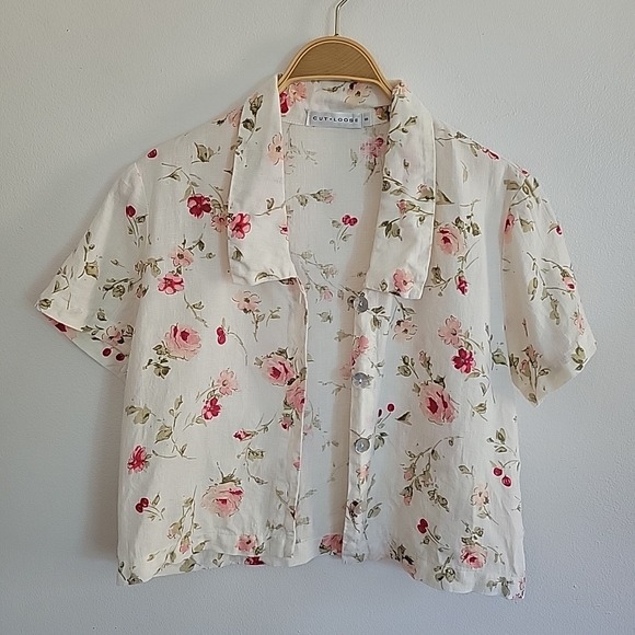 cut loose Tops - Cut Loose Dress Top Small Floral Linen Boho Coastal Cottagecore Feminine Summer